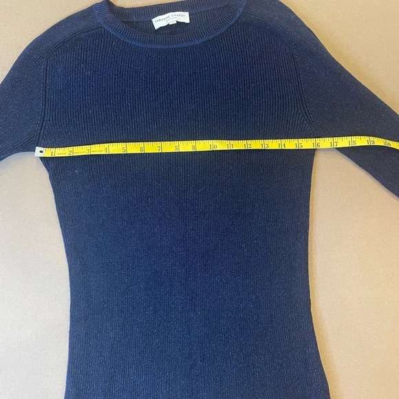 Fabienne Chapot Navy Metallic George Flared Sleeve Sweater Size XS - Picture 7 of 9